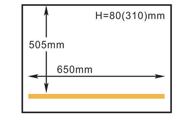 Kích thước buồng máy đóng gói chân không HVC-610S/4C Hualian