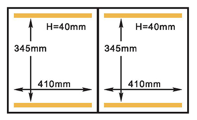 Kích thước buồng máy đóng gói chân không HVC-410S/2A Hualian