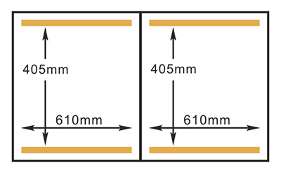 Kích thước buồng máy đóng gói chân không HVC-610S/2B Hualian