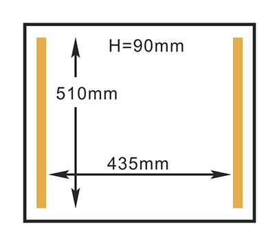 Kích thước buồng máy đóng gói chân không HVC-510T/2A Hualian