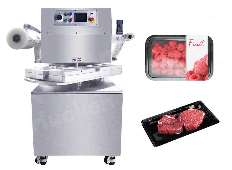 M&aacute;y đ&oacute;ng g&oacute;i ch&acirc;n kh&ocirc;ng khay đựng thực phẩm 