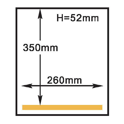 Kích thước buồng máy đóng gói chân không HVC-260T/1A Hualian